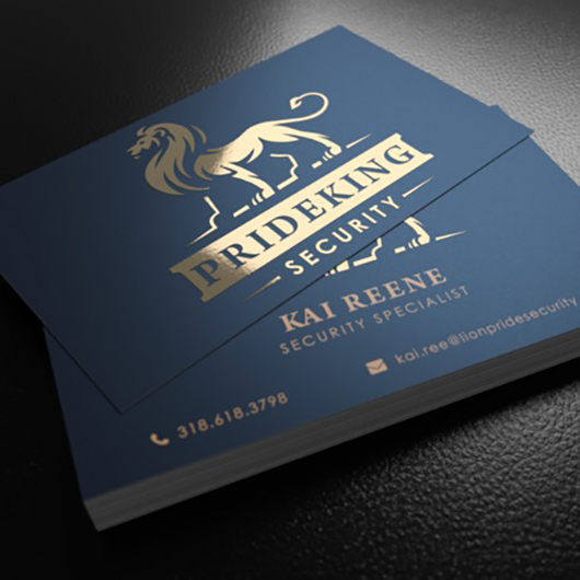 silk laminated foil business cards